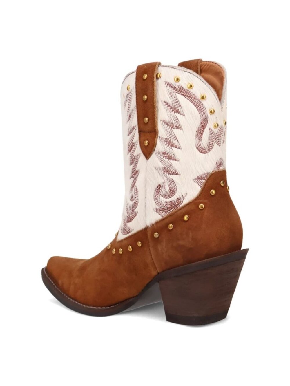 Dingo Ladies Rodeo Queen Suede/ Hair On Brown Booties DI2222-BN - Picture 2 of 7